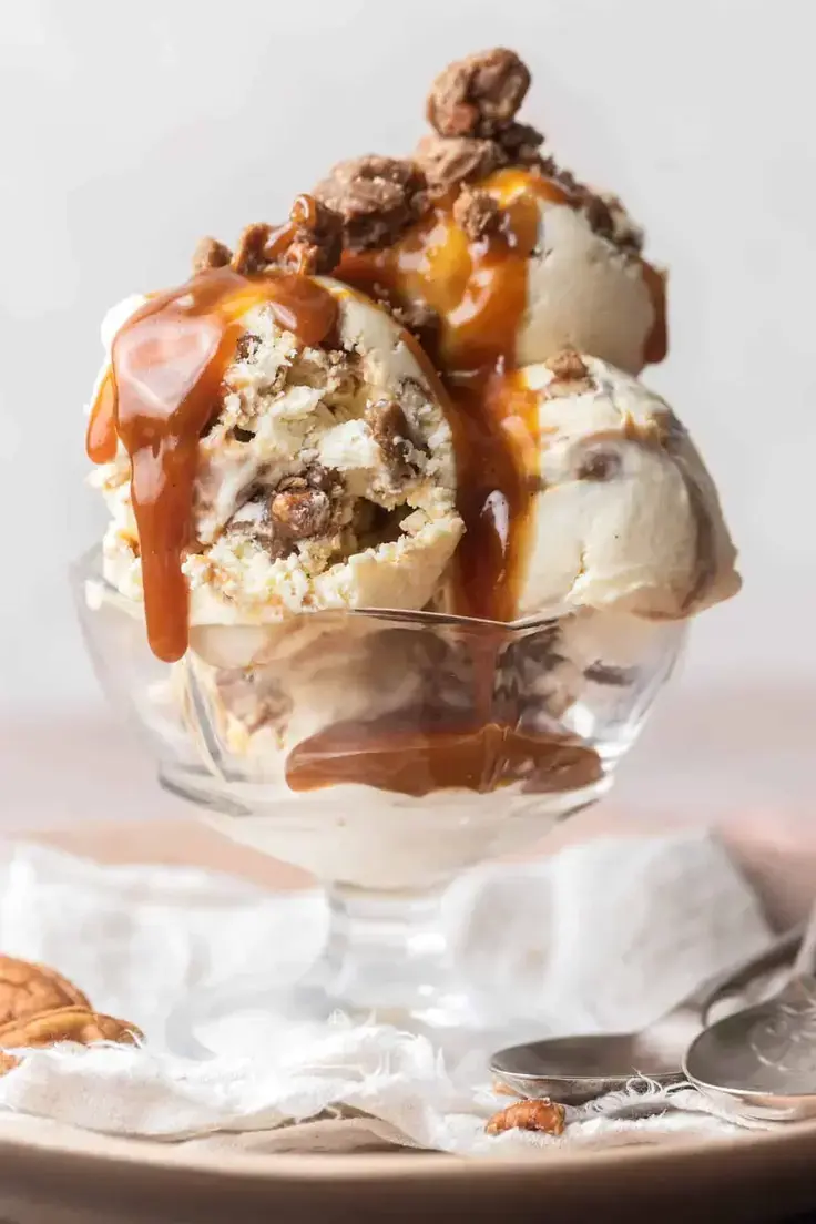 8. Pecan Praline Ice Cream by Emma Duckworth Bakes
