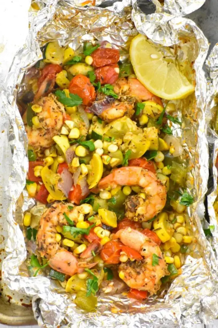 8. Shrimp Foil Packs with Summer Veggies by Gypsy Plate
