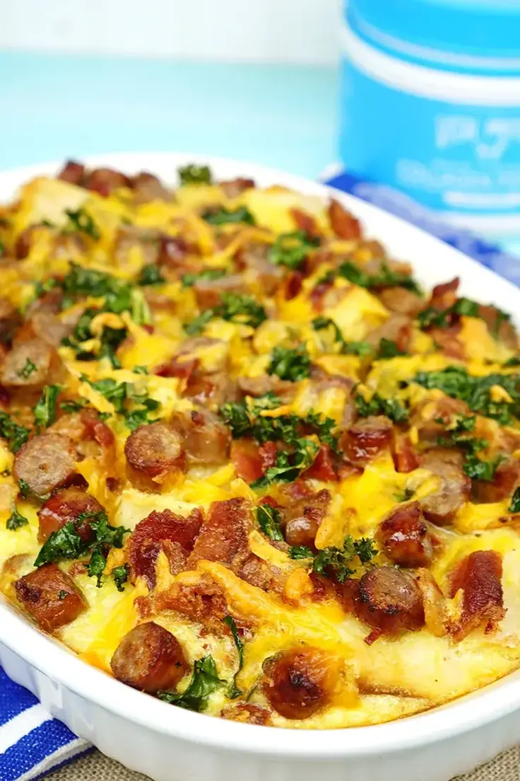 English Muffin Breakfast Casserole by Happiness is Homemade
