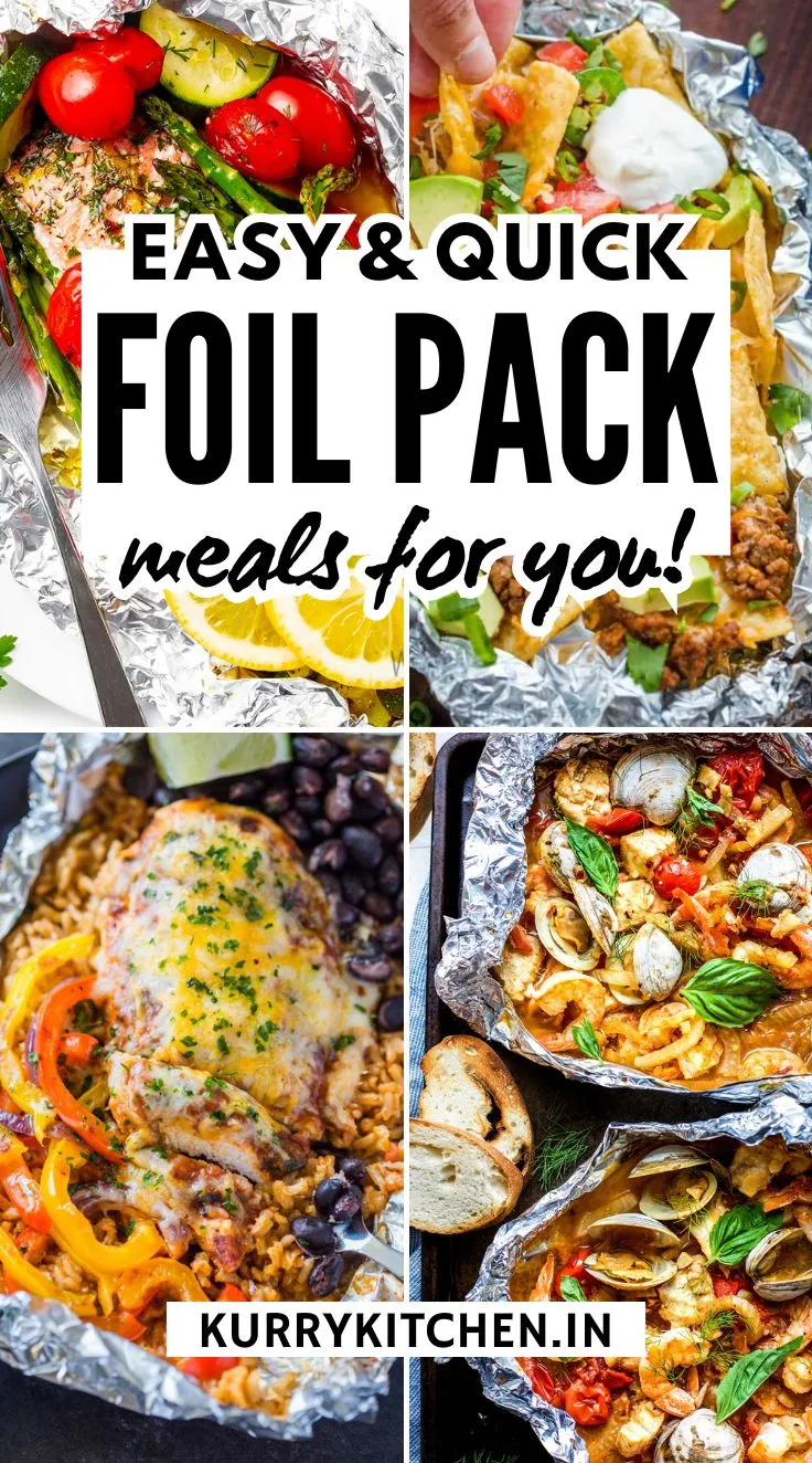 Easy Foil Packet Meals Pin - Pin this image on your Pinterest Board to find the recipes for later!
