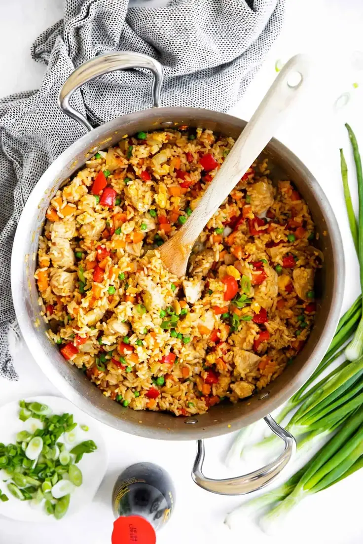 Easy Chicken Fried Rice Recipe by Savory Nothings