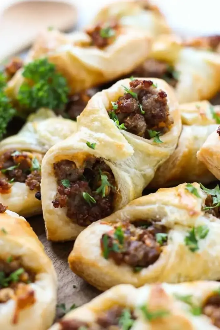  Sausage and Cheese Puff Pastry Pockets by Joyous Apron (Easy Finger Food Ideas)
