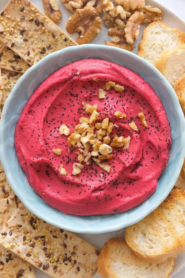 2. Beet Hummus by The Clever Meal