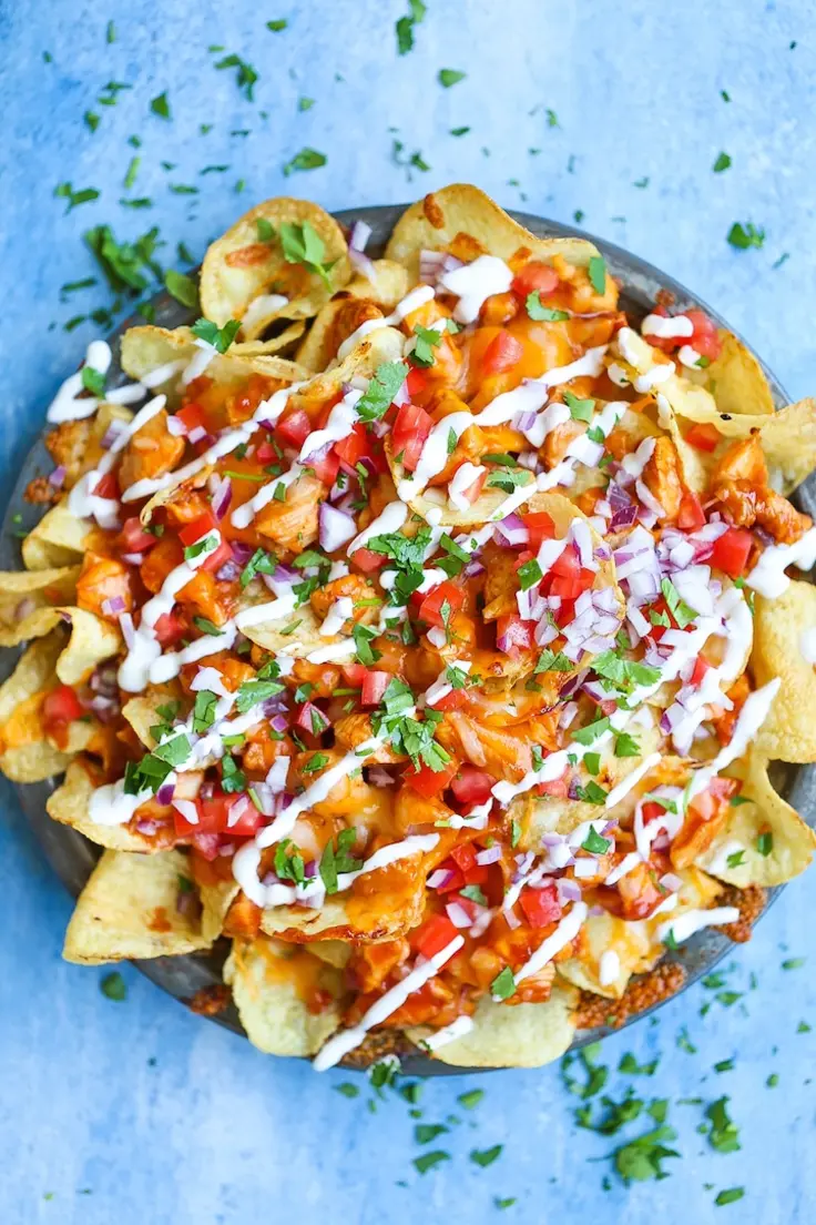 Loaded BBQ Chicken Nachos by Damn Delicious (Easy Finger Food Recipe ) 
