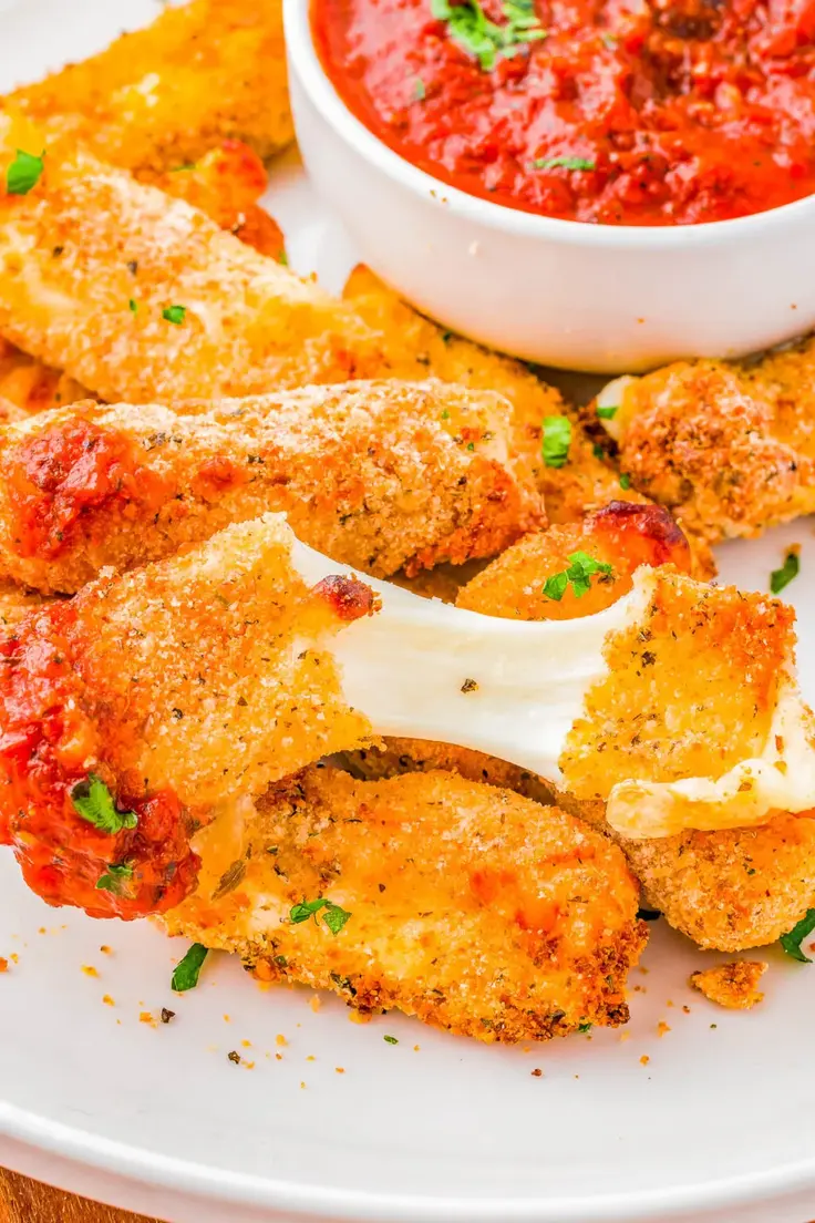 Air Fryer Mozzarella Sticks by Averie Cooks (Easy Finger Food Ideas)
