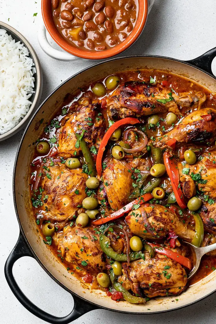 Dominican Pollo Guisado (Braised Chicken) Recipe by Sandra Valvassori