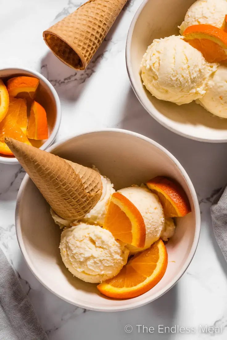 40. Creamsicle Orange Sherbet Recipe by The Endless Meal