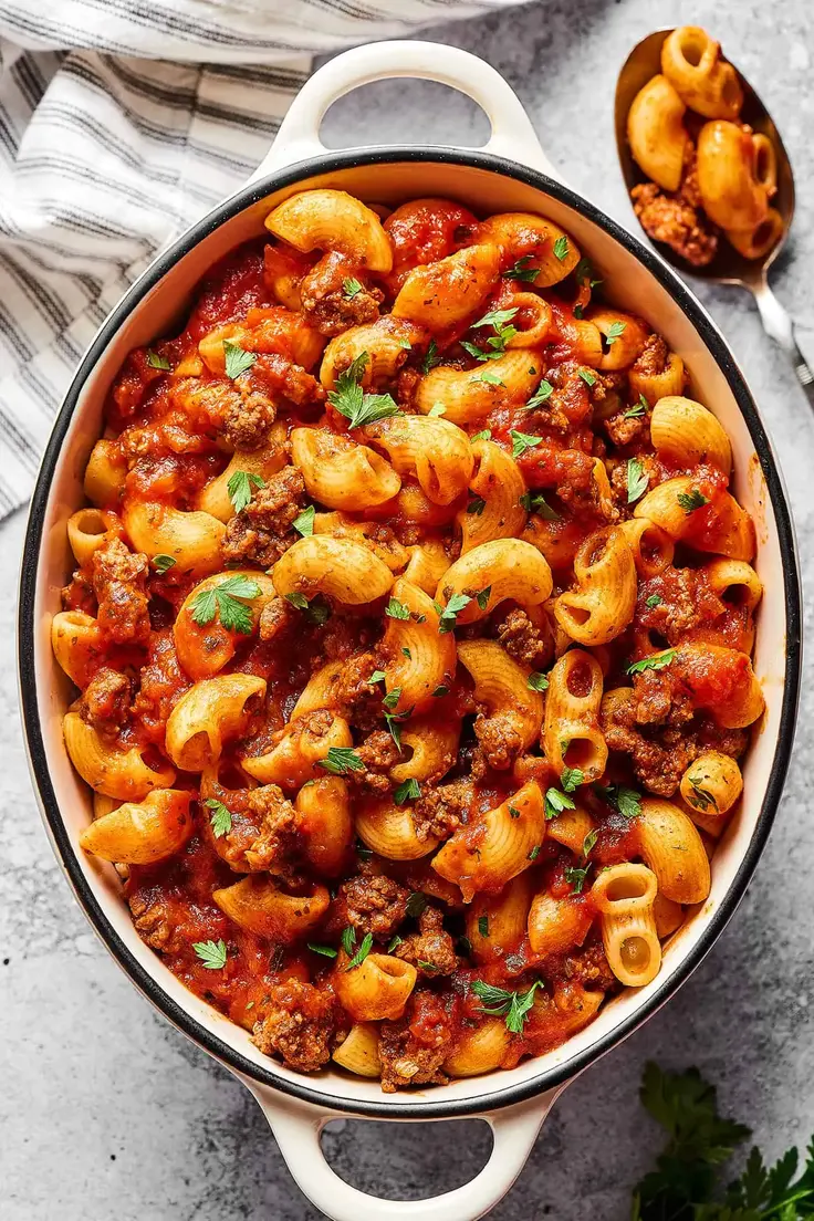 5. Easy Beefaroni Recipe by A Farm Girs Dabbles