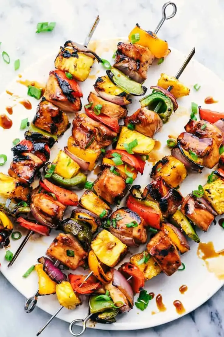 Easy Grilled Hawaiian Teriyaki Chicken Skewers Appetizer Recipe by The Recipe Critic