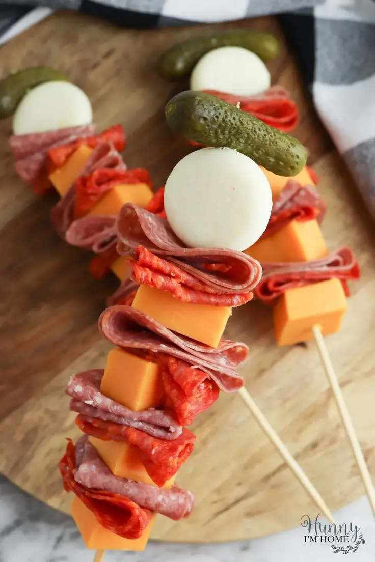 Easy Charcuterie Skewers Appetizers Recipe by Hunny I’m Home