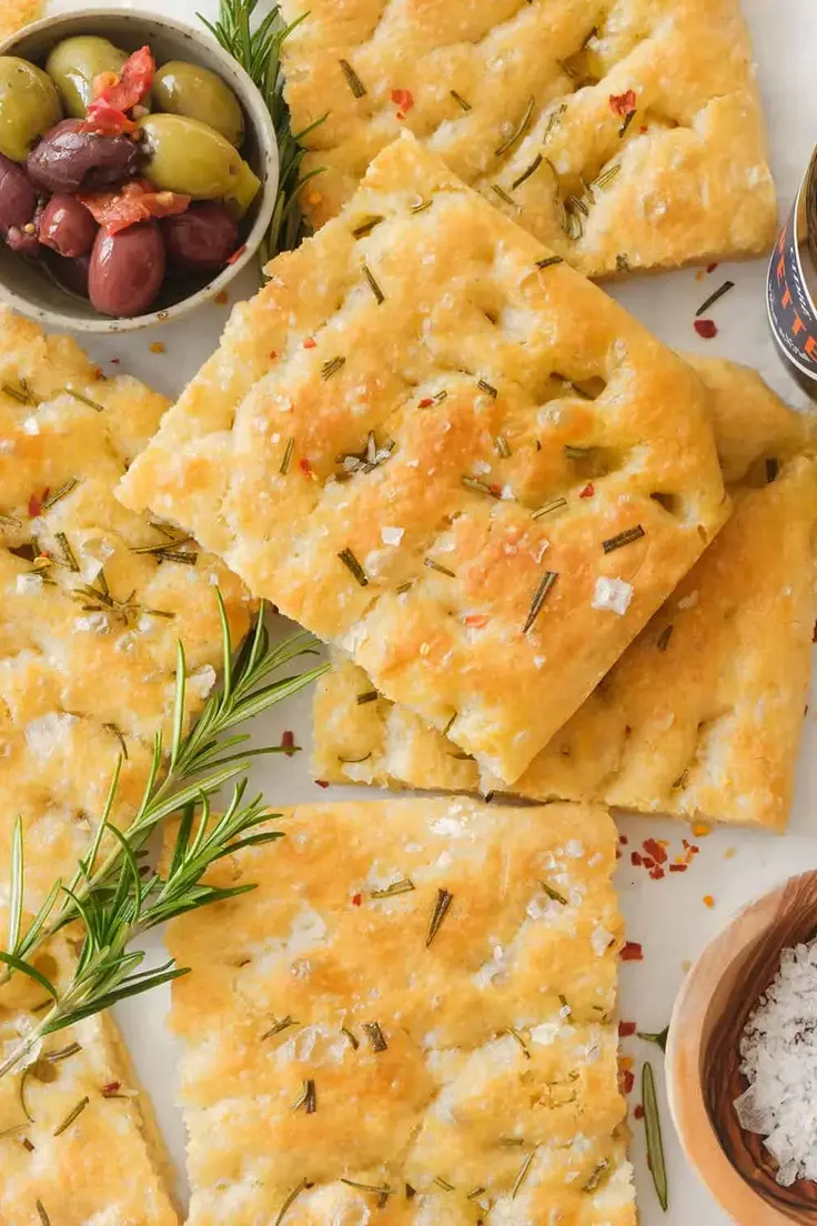 6. No-Knead Focaccia Recipe by The Clever Meals