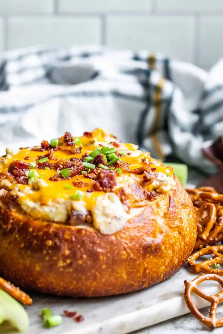 9. Bacon Cheese Dip in a Bread Bowl by Erhardt Eat