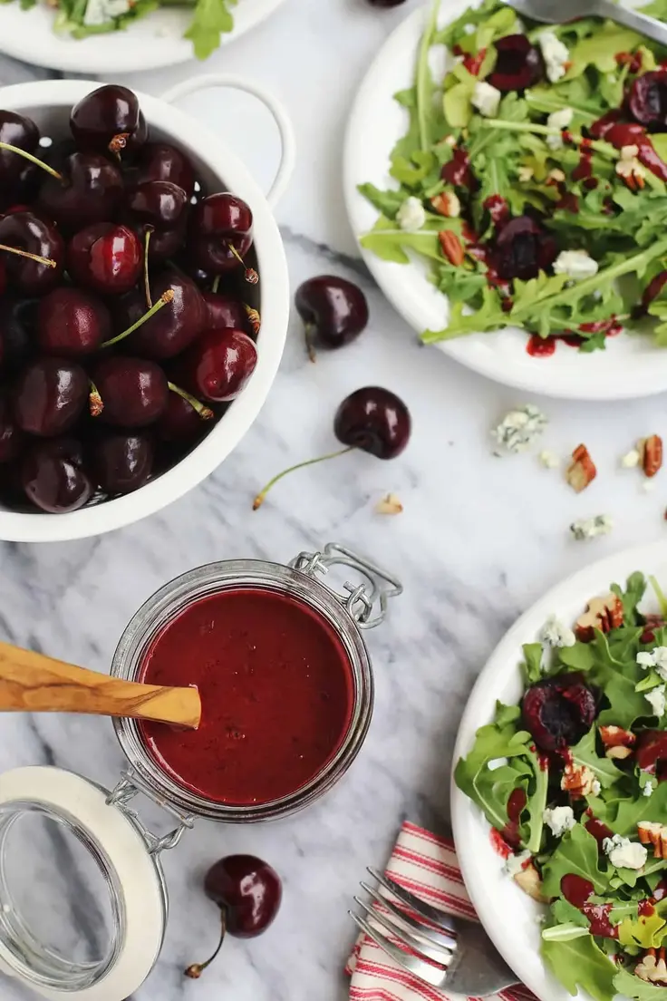 Fresh Cherry-Chipotle Balsamic Vinaigrette Recipe by A Farm Girl’s Dabbles