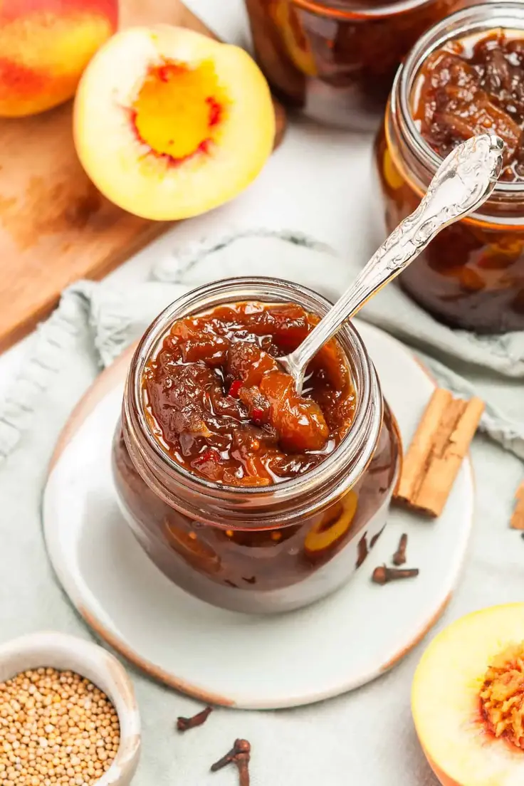 10. Fresh Peach Chutney Recipe by It’s Not Complicated Recipes