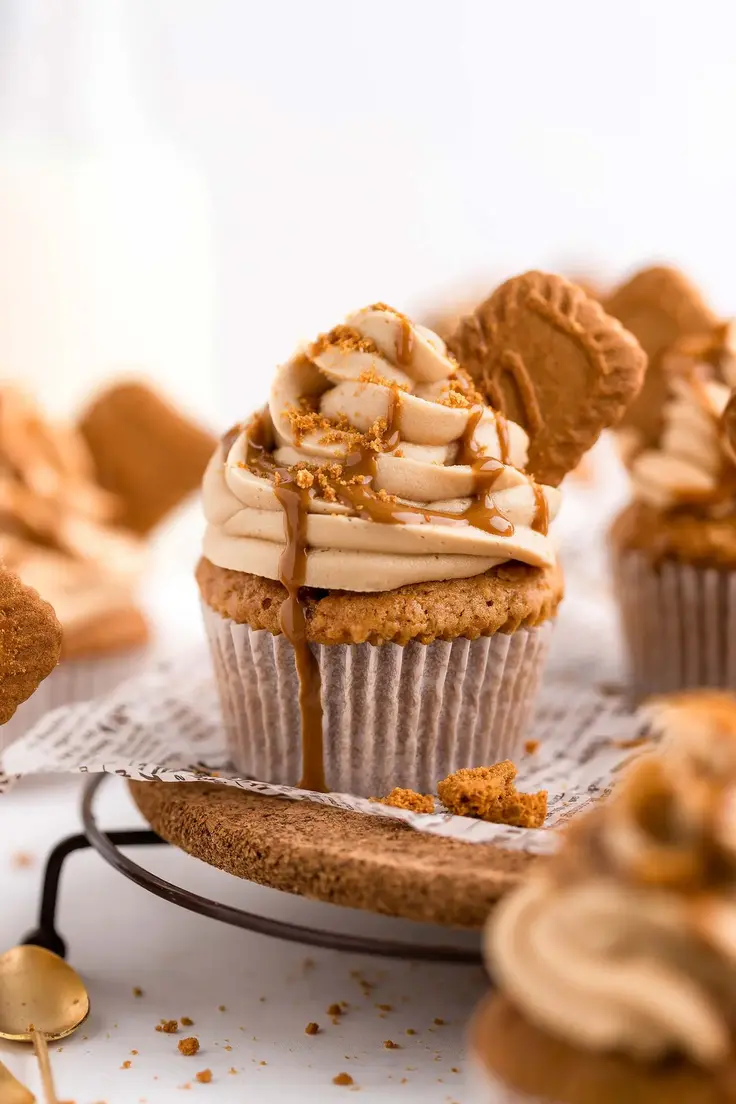 Vegan Biscoff Cupcakes Recipe by The Chestnut Bakery
