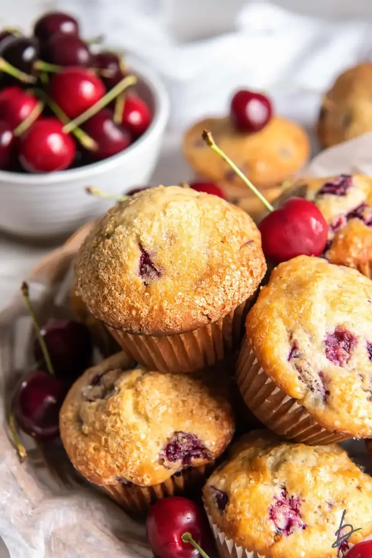 Fresh Cherry Muffins with Almond Recipe If You Give A Blonde A Kitchen