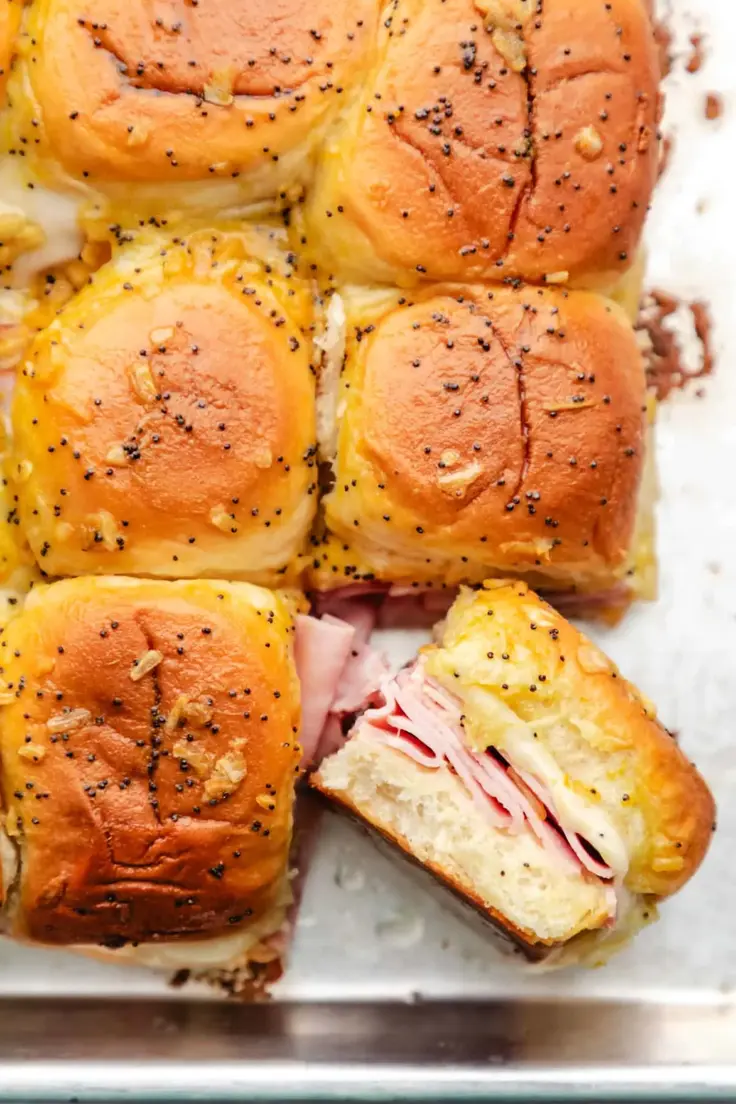 Baked Ham and Cheese Sliders Recipe by I Heart Eating
