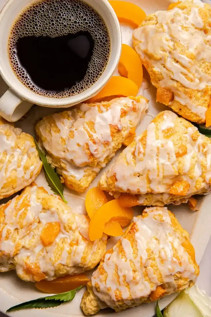 12. Peach Scones with Spiced Bourbon Icing Recipe by Butter Be Ready