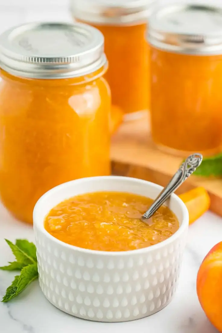 14. Homemade Peach Preserves Recipe by Sustainable Cooks