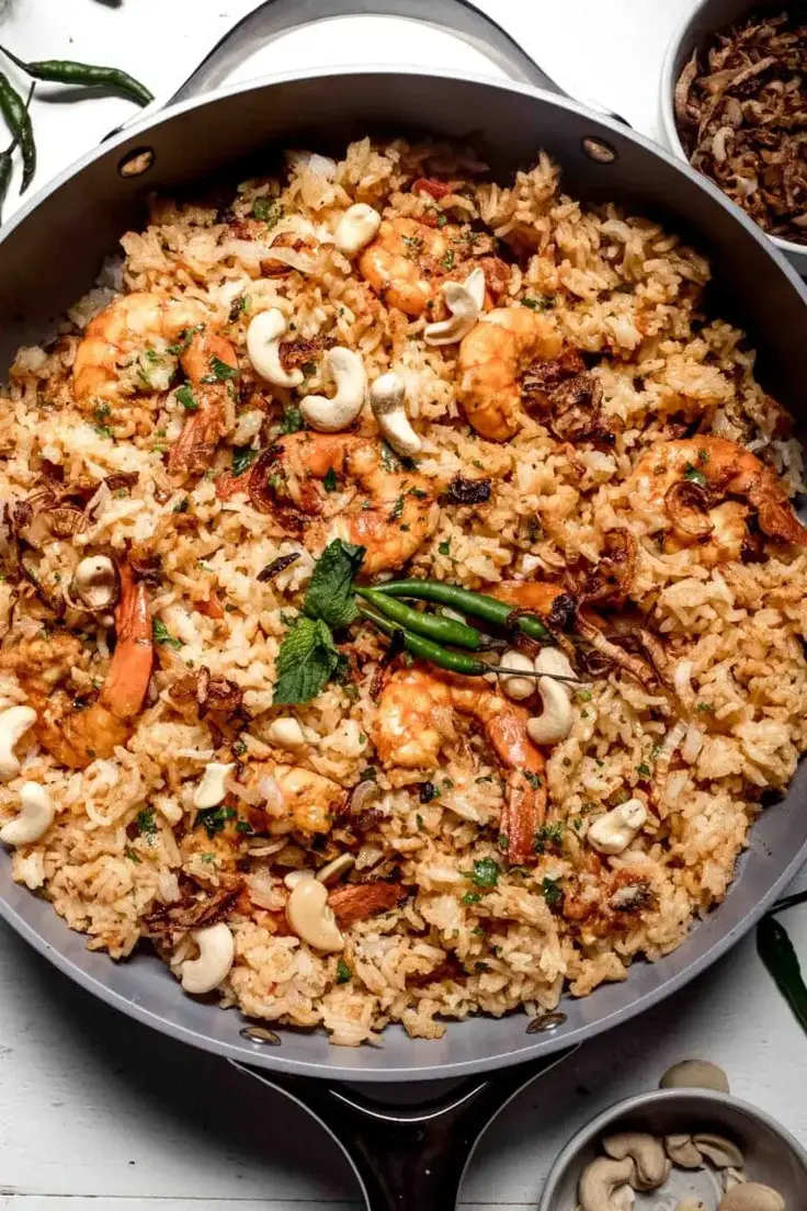 Shrimp Biryani Recipe by Platings & Pairings
