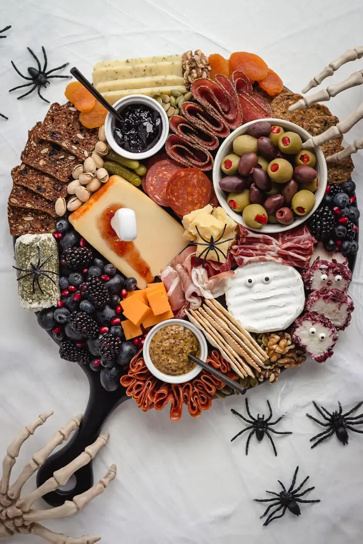 Spooky Halloween Charcuterie Board Recipe by Maple and Mango
