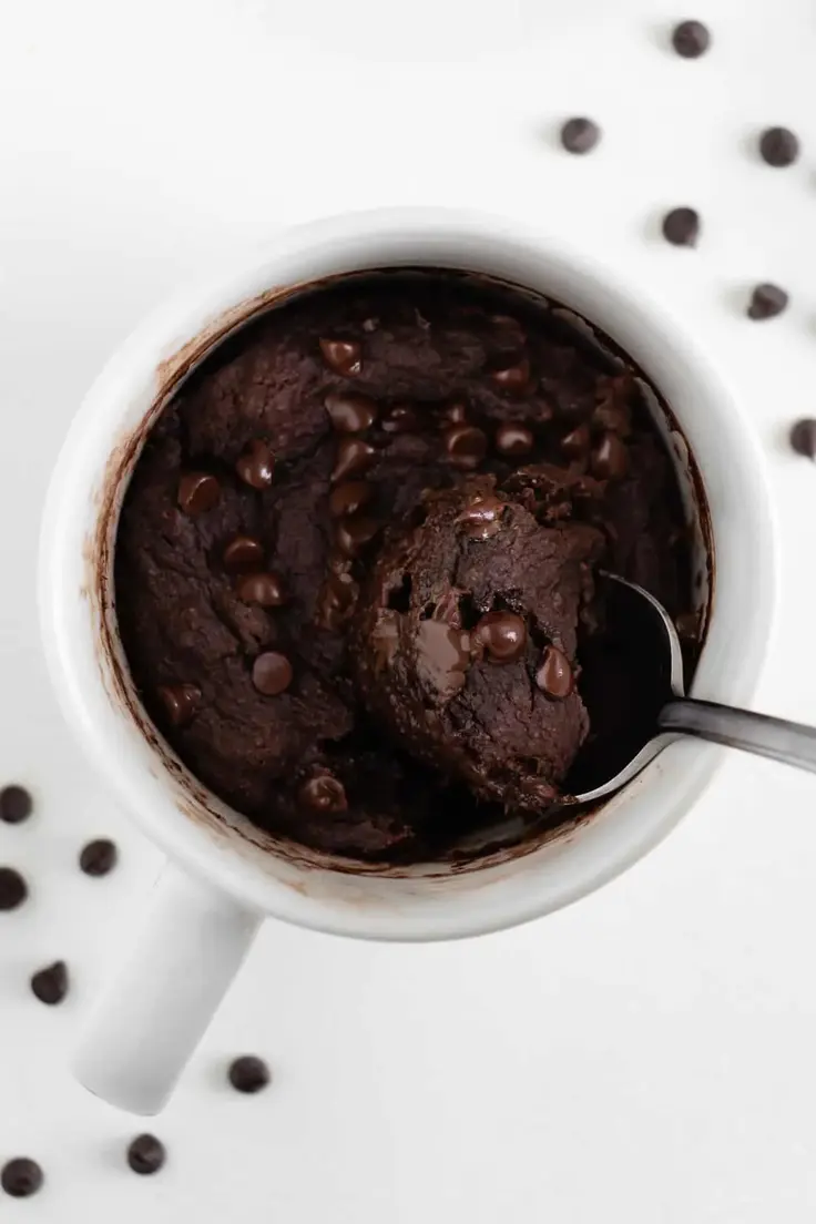 Vegan + GF Chocolate Mug Cake Recipe by Purely Kaylie
