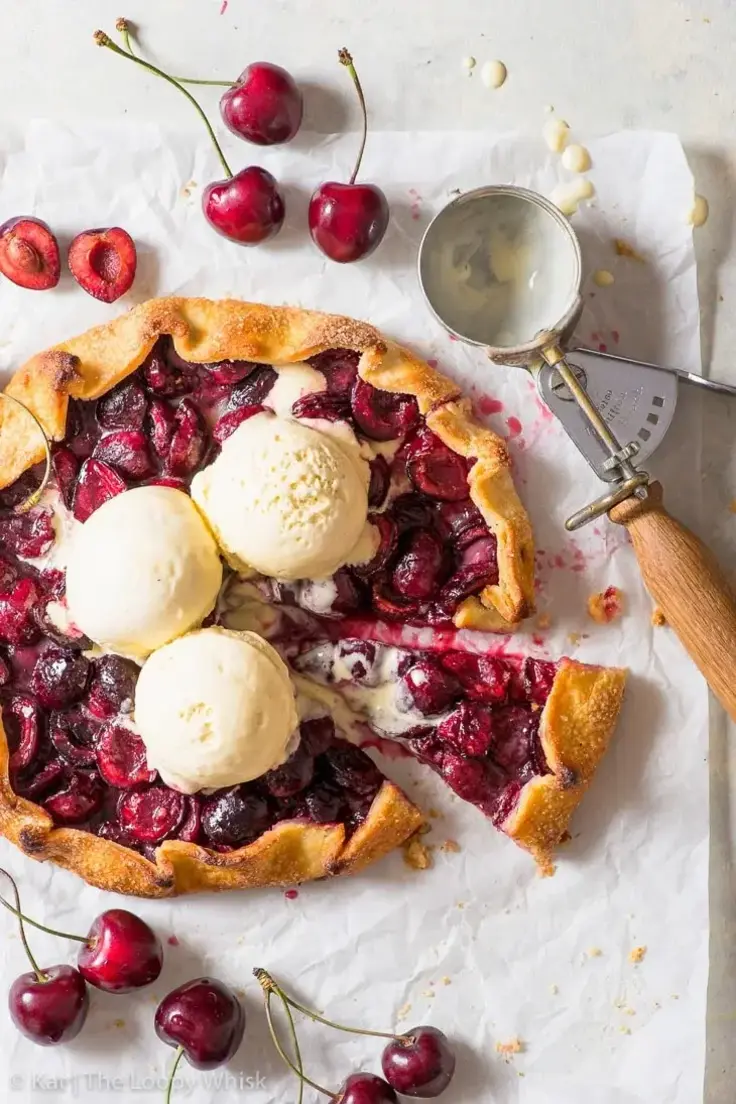 Gluten-Free Fresh Cherry Galettes Recipe by The Loopy Whisk