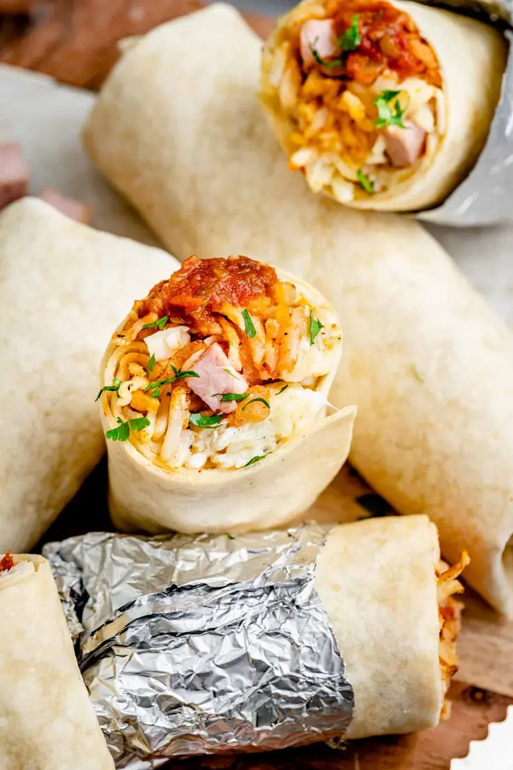 19. Ham Breakfast Burrito Recipe by Healthy Seasonal Recipes