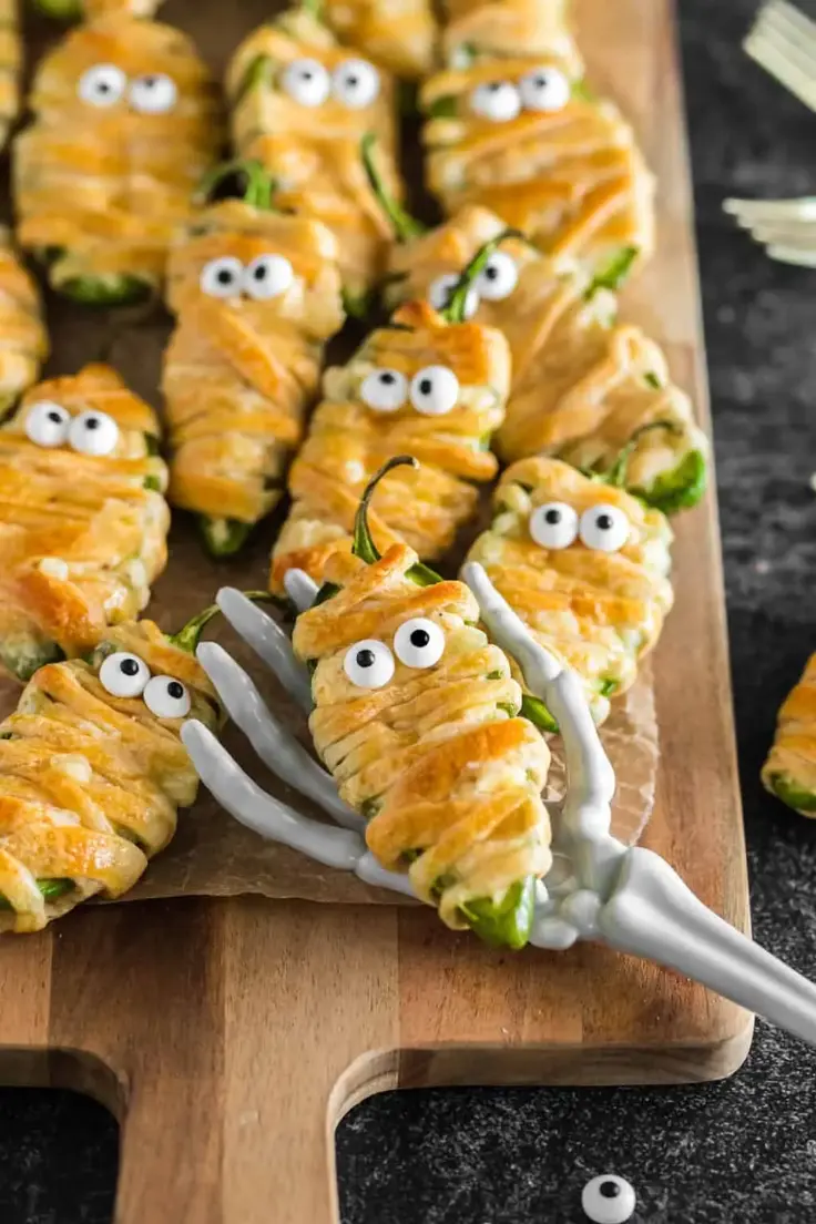 Halloween Jalapeno Poppers Mummy Recipe by Foxes Love Lemon
