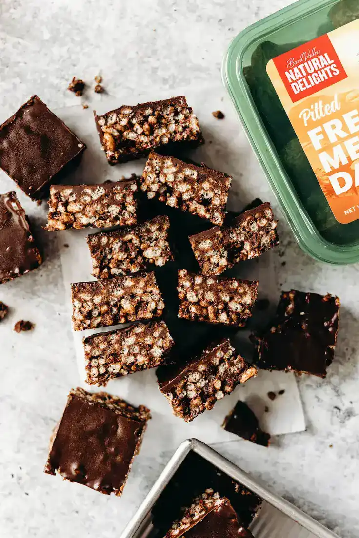 Healthy Chocolate Rice Crispy Treats Recipe by Feasting on Fruits
