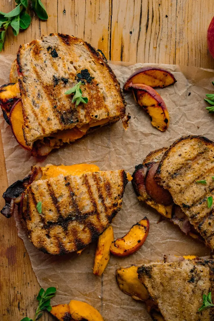 21. Peach and Bacon Grilled Cheese Sandwich Recipe by The Communal Feast