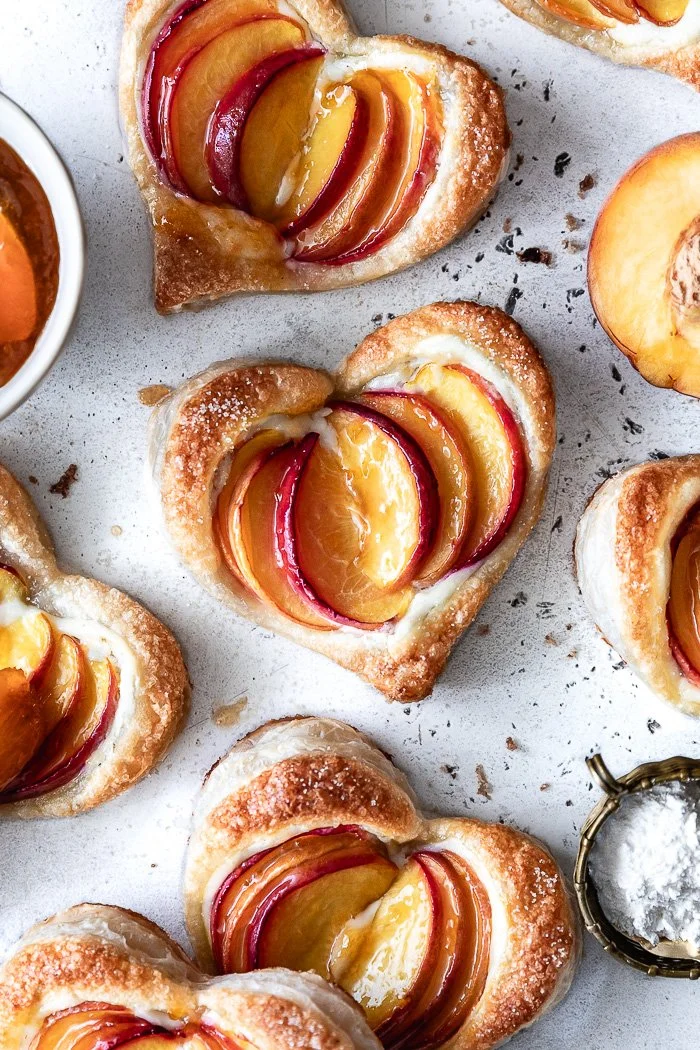 22. Peach Cream Cheese Puff Pastry Tarts Recipe by Dev Amadeo