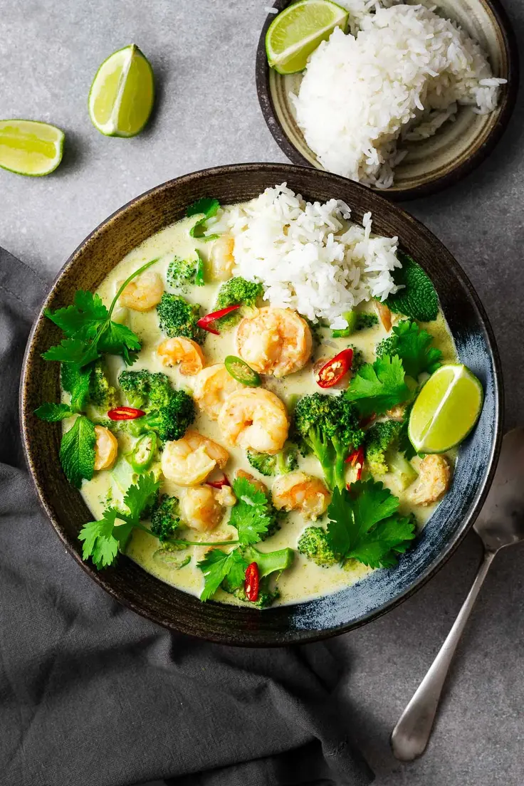 Shrimp Thai Green Curry Recipe by Non Guilty Pleasures
