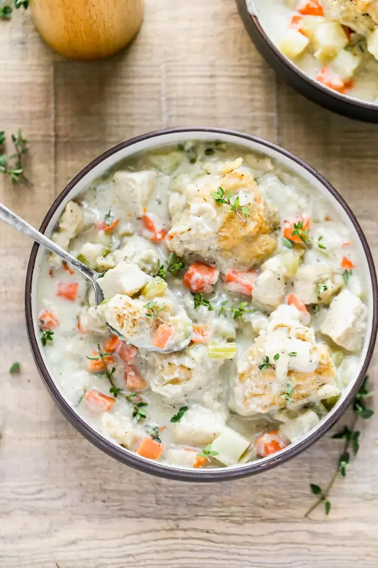 Crock Pot Chicken and Dumplings Recipe by Well Plated