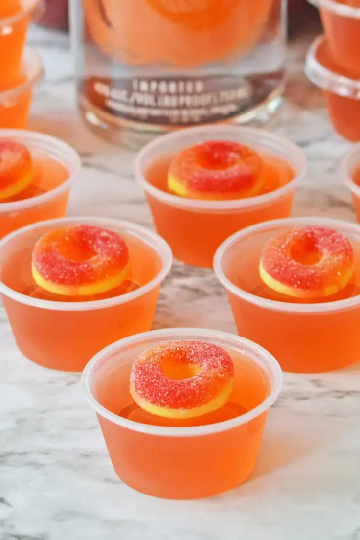 24. Peach Vodka Jello Shots Recipe by Crayons and Cravings