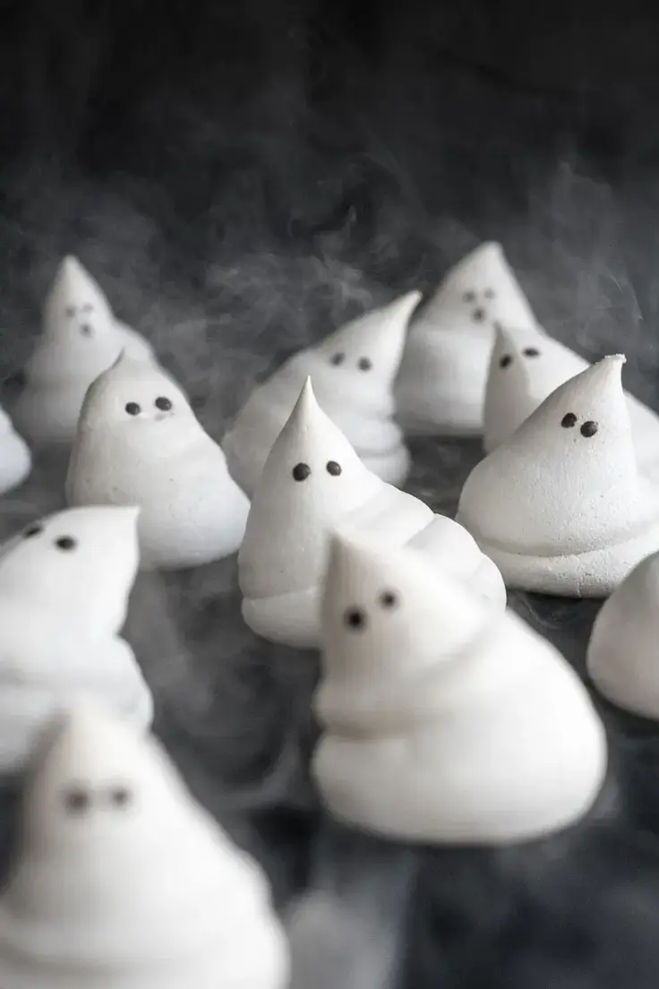 Meringue Ghosts Recipe by Gathering Dreams
