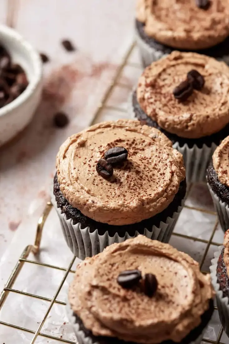 Mocha Cupcakes with Chocolate Espresso Frosting Recipe by Baked Ambrosia
