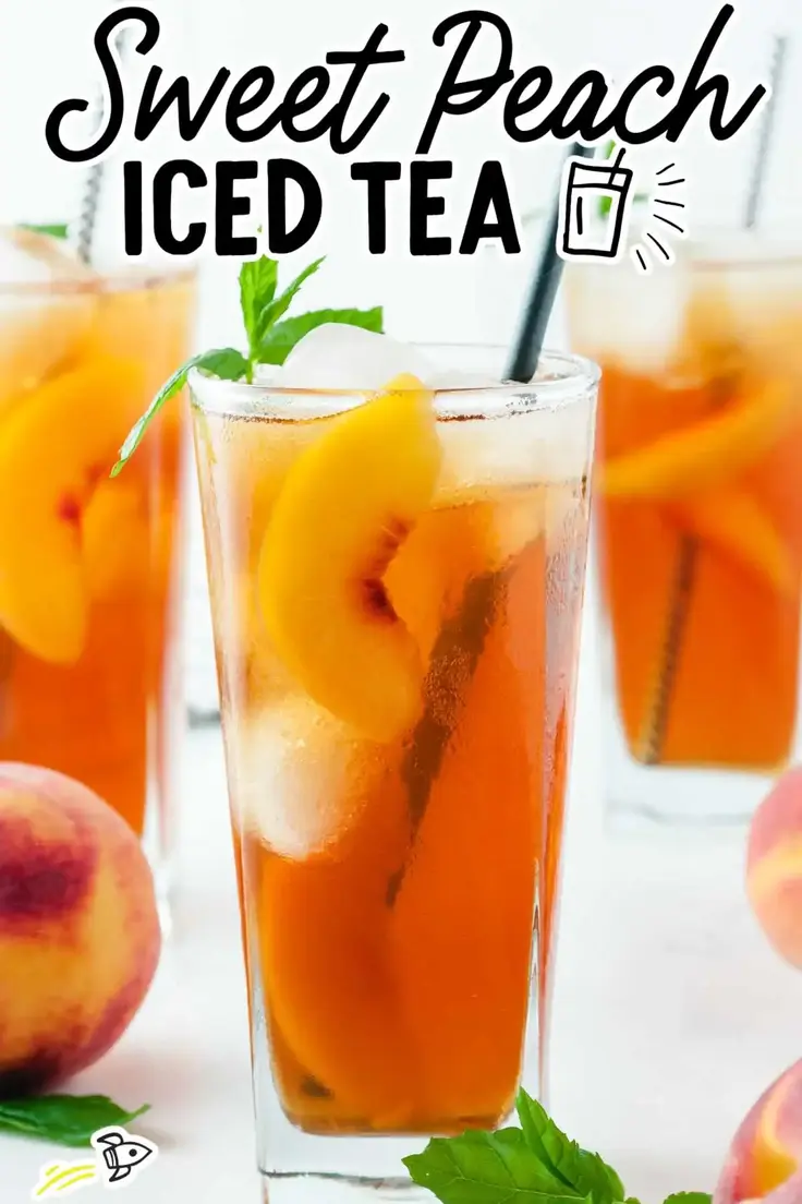 4. Sweet Peach Iced Tea Recipe by Spaceships and Laser Beams