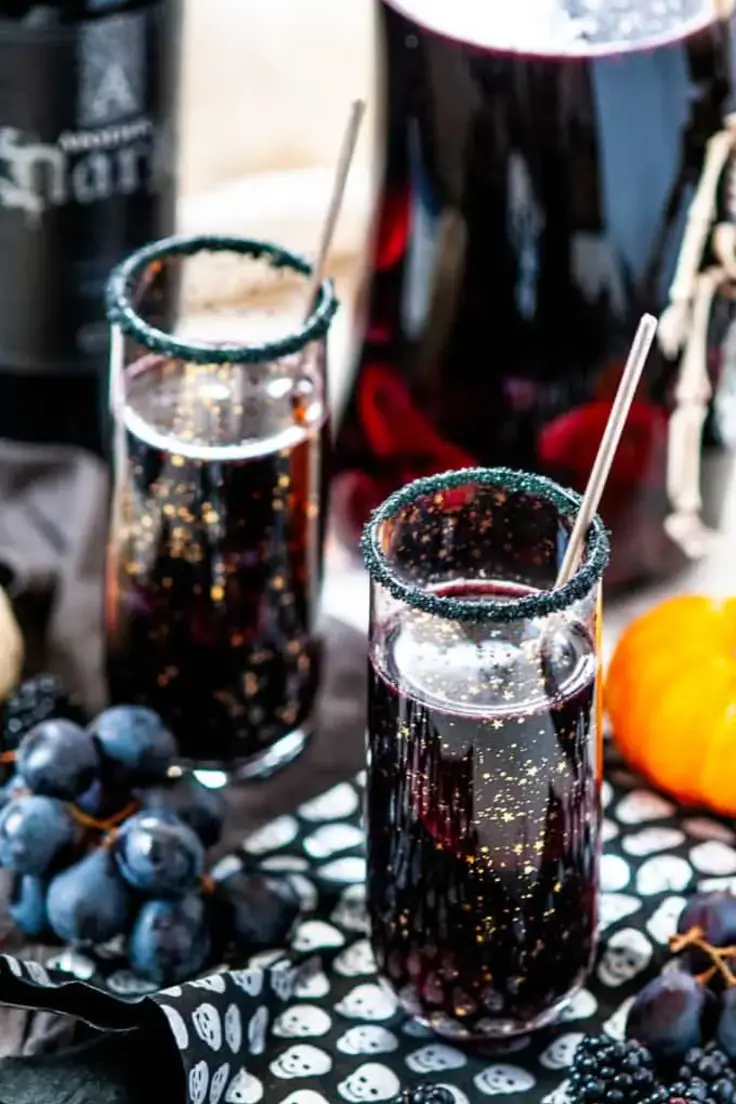 Easy Halloween Party Food Ideas Halloween Witches Brew Black Sangria Recipe by Aberdeen’s Kitchen