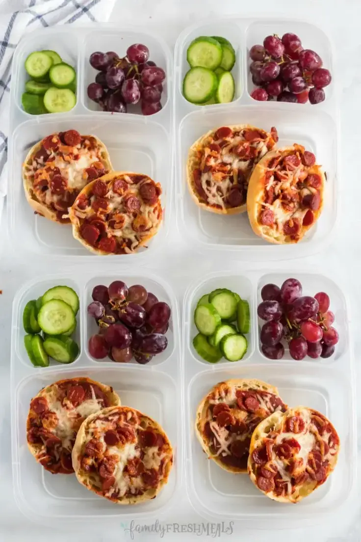 English Muffin Pizza Lunchbox Idea Recipe by Family Fresh Meals
