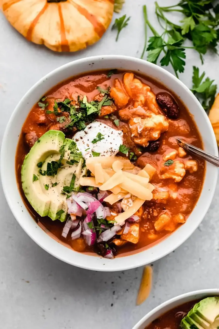 Turkey Pumpkin Chili Recipe by Platings and Pairings