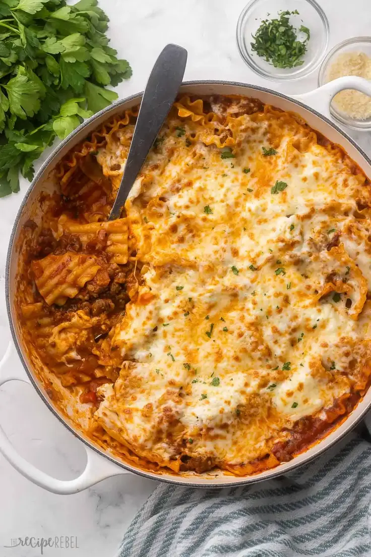 Skillet Lasagna Recipe by The Recipe Rebel
