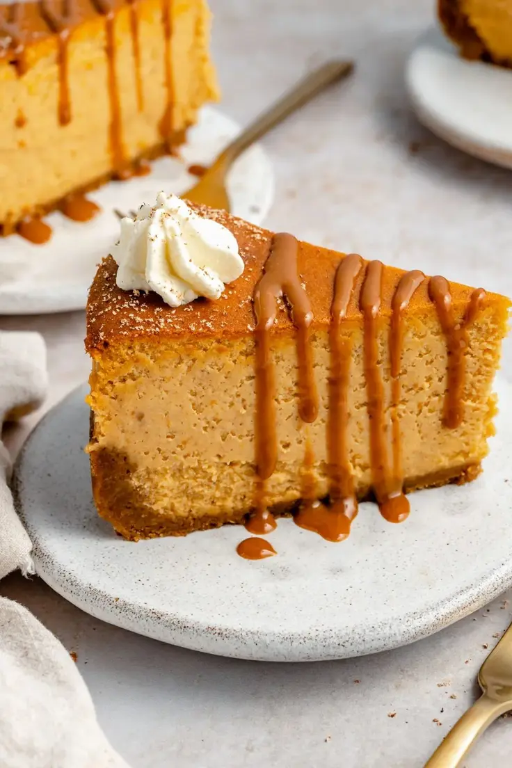 Pumpkin Cheesecake with Gingersnap Crust 