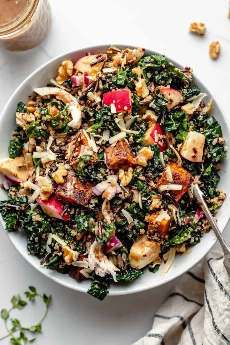 Autumn Grain Bowl with Maple Vinaigrette Recipe by Plays Well with Butter
