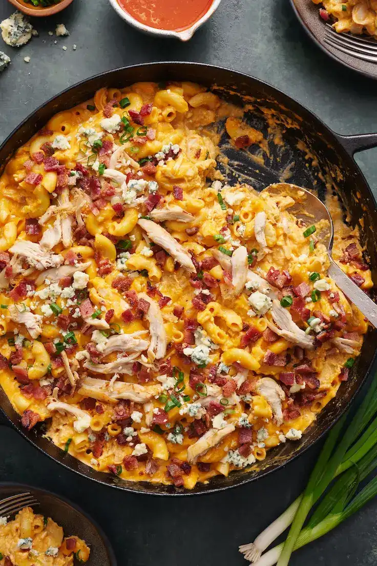 Buffalo Chicken Macaroni and Cheese Recipe by Baker by Nature