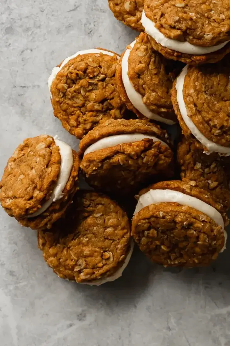 Pumpkin Oatmeal Cream Pies Recipe by Olives n Thyme
