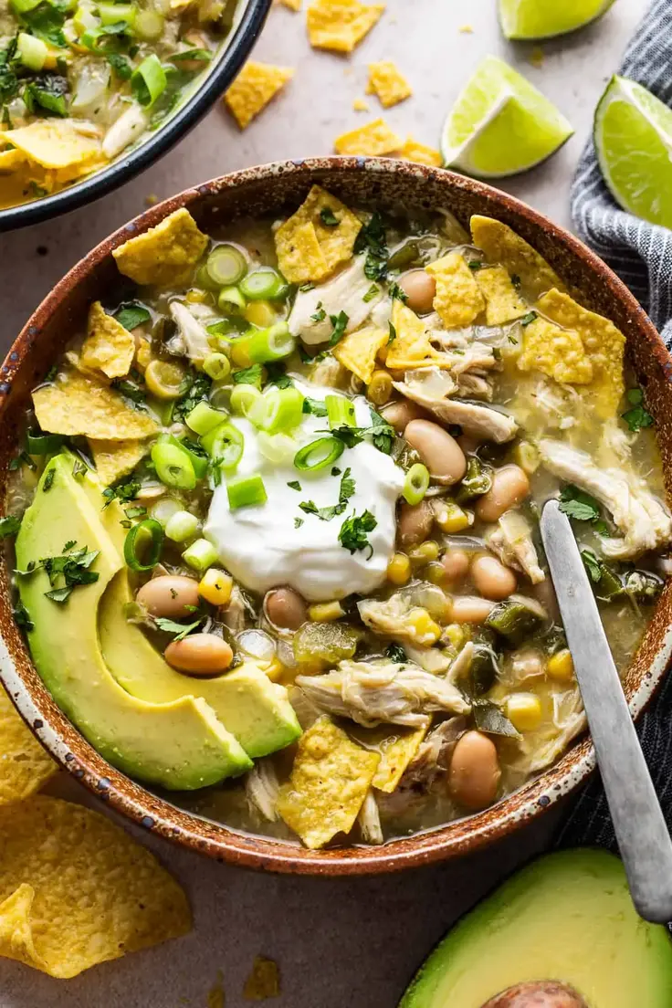 Green Chicken Chili Recipe by Isabel Eats
