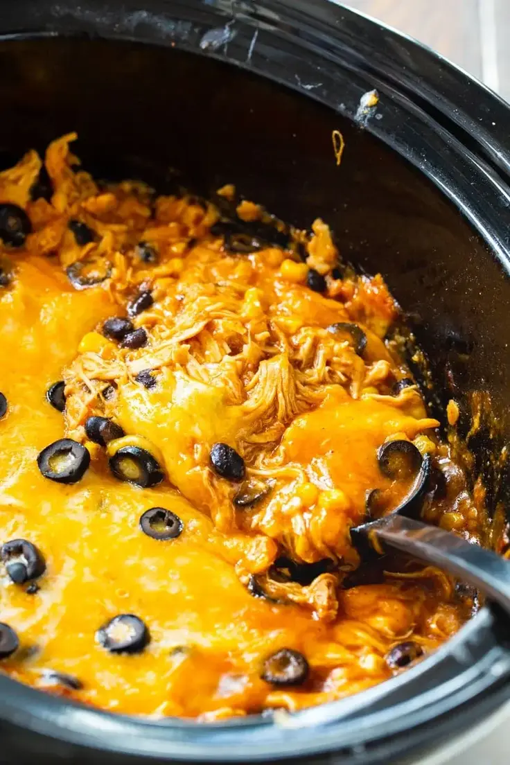 Crock Pot Chicken Enchilada Casserole Recipe by Spicy Southern Kitchen