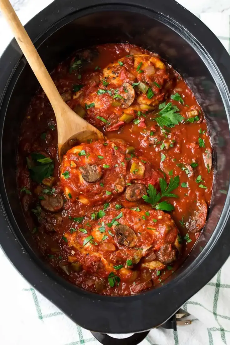 Slow Cooker Chicken Cacciatore Recipe by Well Plated
