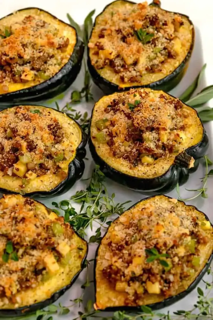 Stuffed Acorn Squash Recipe by Girl With The Iron Cast
